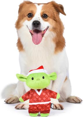 Show full view: Fetch For Pets Christmas Star Wars Holiday Yoda Elf Squeaky Plush Dog Toy slide 4 of 5