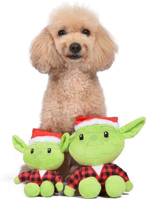 Show full view: Fetch For Pets Christmas Star Wars Holiday Yoda Santa Squeaky Plush Dog Toy slide 5 of 5