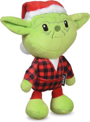 Show full view: Fetch For Pets Christmas Star Wars Holiday Yoda Santa Squeaky Plush Dog Toy slide 4 of 5