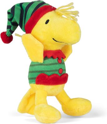 Show full view: Fetch For Pets Christmas Peanuts Holiday Woodstock Elf Squeaky Plush Dog Toy slide 3 of 4