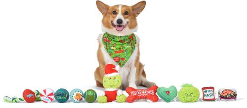 Show full view: Fetch For Pets Christmas Dr. Seuss The Grinch Holiday 12-Day Advent Calendar Squeaky Plush Dog Toy slide 4 of 4