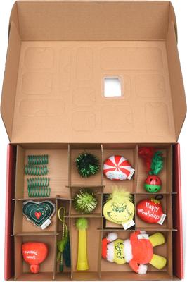 Show full view: Fetch For Pets Christmas Dr. Seuss The Grinch Holiday 12-Day Advent Calendar Squeaky Plush Cat Toy slide 3 of 4