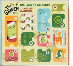 Fetch For Pets Dr. Seuss The Grinch Holiday 12-Day Advent Calendar Squeaky Plush Dog Toy