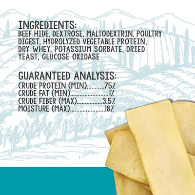 Show full view: Real Hide Enzyme Enriched High-Protein Beef Adult Dental Medium & Large Dog Treats, 12.8-oz bag slide 6 of 6