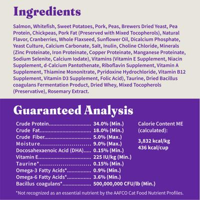 Show full view: Halo Holistic Grain-Free Wild-Caught Salmon & Whitefish Recipe Complete Digestive Health Dry Kitten Food, 3-lb bag slide 10 of 13
