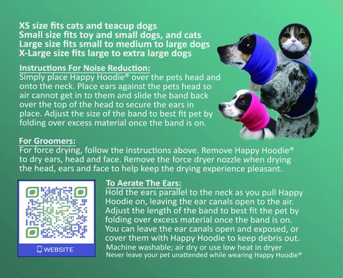Show full view: Happy Hoodie Thunder Grooming Fireworks Calming Band for Dogs & Cats, Pink, Large slide 10 of 15