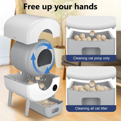 Show full view: Cumrige Self Cleaning Cat Litter Box, White slide 3 of 9