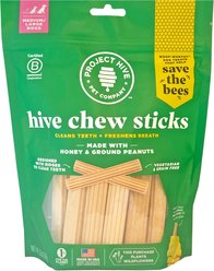 Project Hive Pet Company Hive Dental Stick Dog Chew Treat, Large, 12-oz bag