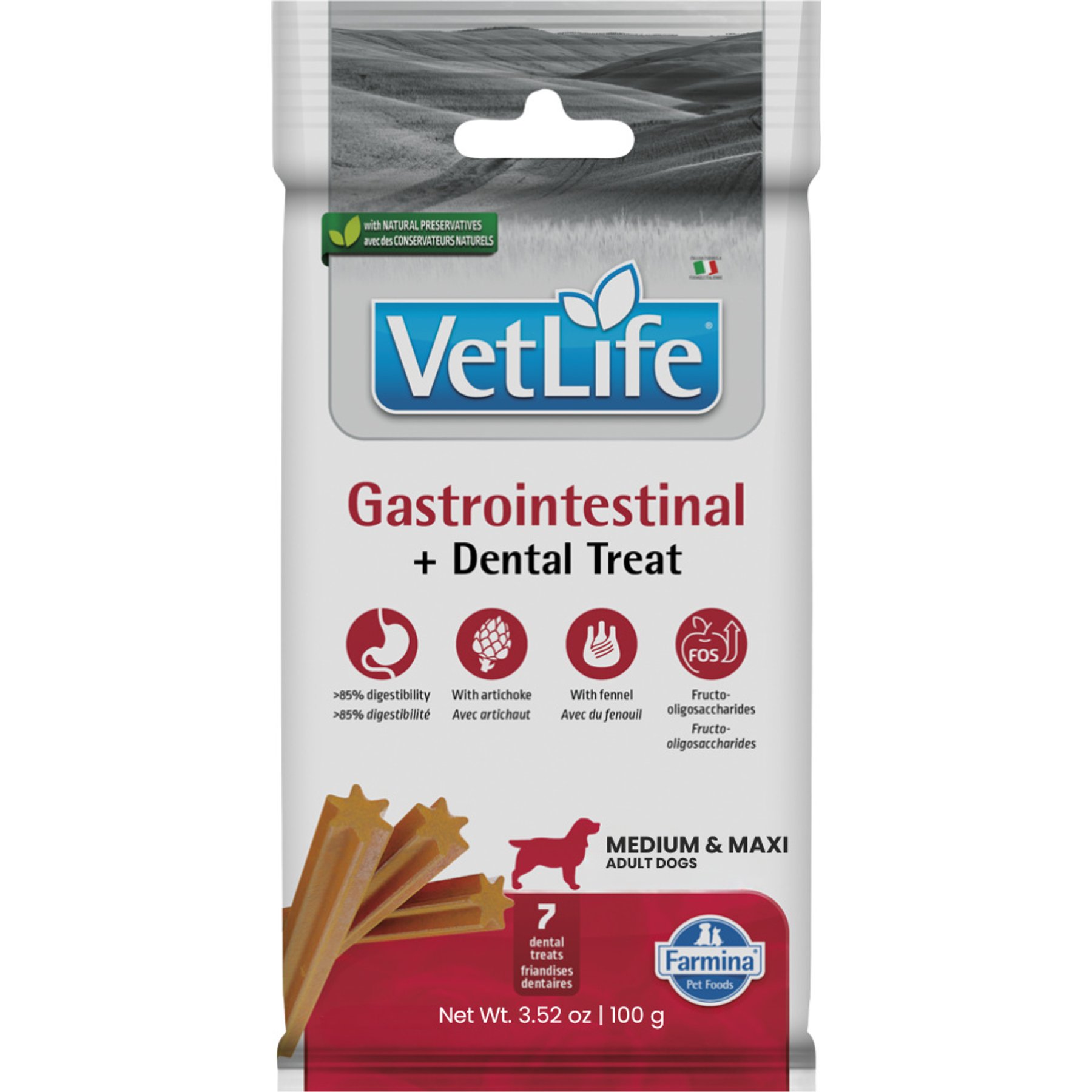 Farmina Vet Life Gastrointestinal Medium & Maxi Dog Treats, 14-ozbundle