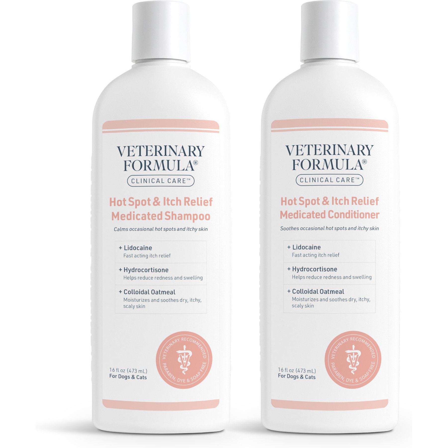 Veterinary Formula Clinical Care Hot Spot & Itch Relief Conditioner, 16-oz bottle & Veterinary Formula Clinical Care Hot Spot & Itch Relief Shampoo, 16-oz bottle