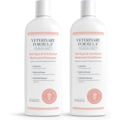 Veterinary Formula Clinical Care Veterinary Formula Clinical Care Hot Spot & Itch Relief Conditioner, 16-oz bottle & Veterinary Formula Clinical Care Hot Spot & Itch Relief Shampoo, 16-oz bottle