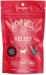 Hemp Well Relief Soft Chews Supplement for Dogs, 8 count