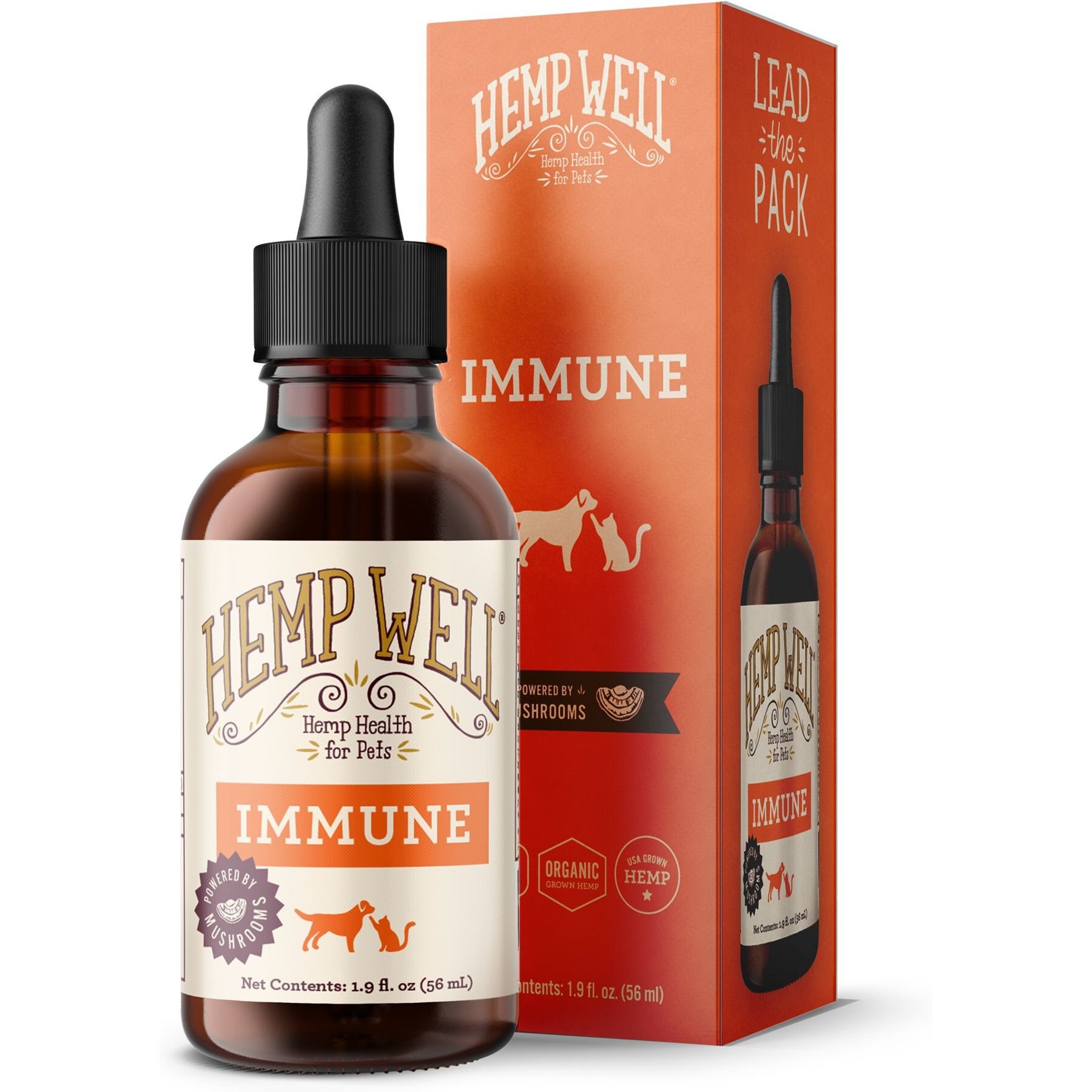Hemp Well Immune Liquid Supplement for Dogs & Cat, 2-fl oz bottle
