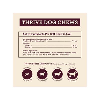 Show full view: Hemp Well Hemp Thrive Soft Chew Dog Supplement, 60 count slide 4 of 10