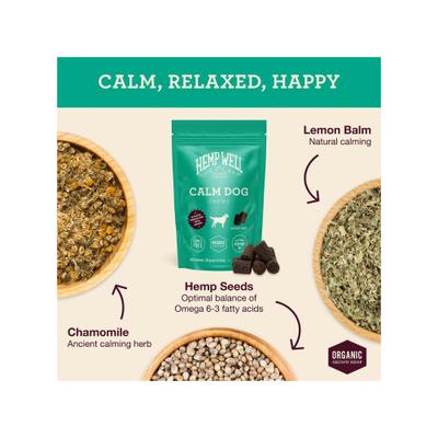 Show full view: Hemp Well Calm Dog Anxiety Relief Soft Chew Dog Supplement, 30 count slide 3 of 11