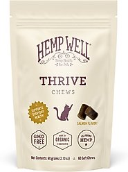 Hemp Well Thrive Skin & Coat Soft Chew Supplement for Cats, 60 count
