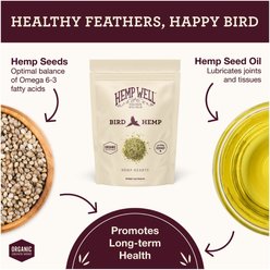 Hemp Well Bird Hemp Hearts Bird Supplement, 1-lb bag slide 2 of 7