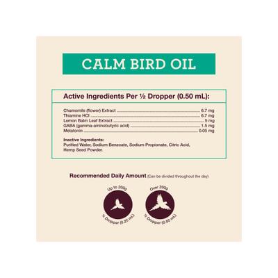 Show full view: Hemp Well Calm Bird Oil Supplement, 2-fl oz bottle slide 3 of 8