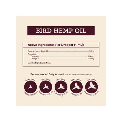 Show full view: Hemp Well Bird Hempseed Oil Bird Supplement, 2-fl oz bottle slide 3 of 9