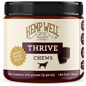 Hemp Well Hemp Thrive Soft Chew Dog Supplement, 60 count