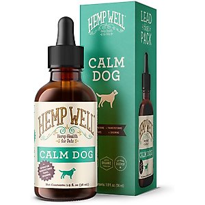 Hemp Well Calm Dog Oil Anxiety Relief Liquid Dog Supplement, 2-fl oz bottle
