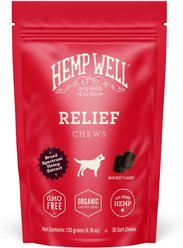 Hemp Well Relief Broad Spectrum Extract Soft Chews Supplement for Dogs, 30 count