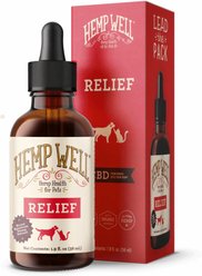 Hemp Well Relief Broad Spectrum Extract Oil Supplement for Dogs, 2-fl oz bottle