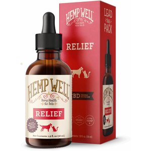 Hemp Well Relief Broad Spectrum Extract Oil Supplement for Dogs, 2-fl oz bottle