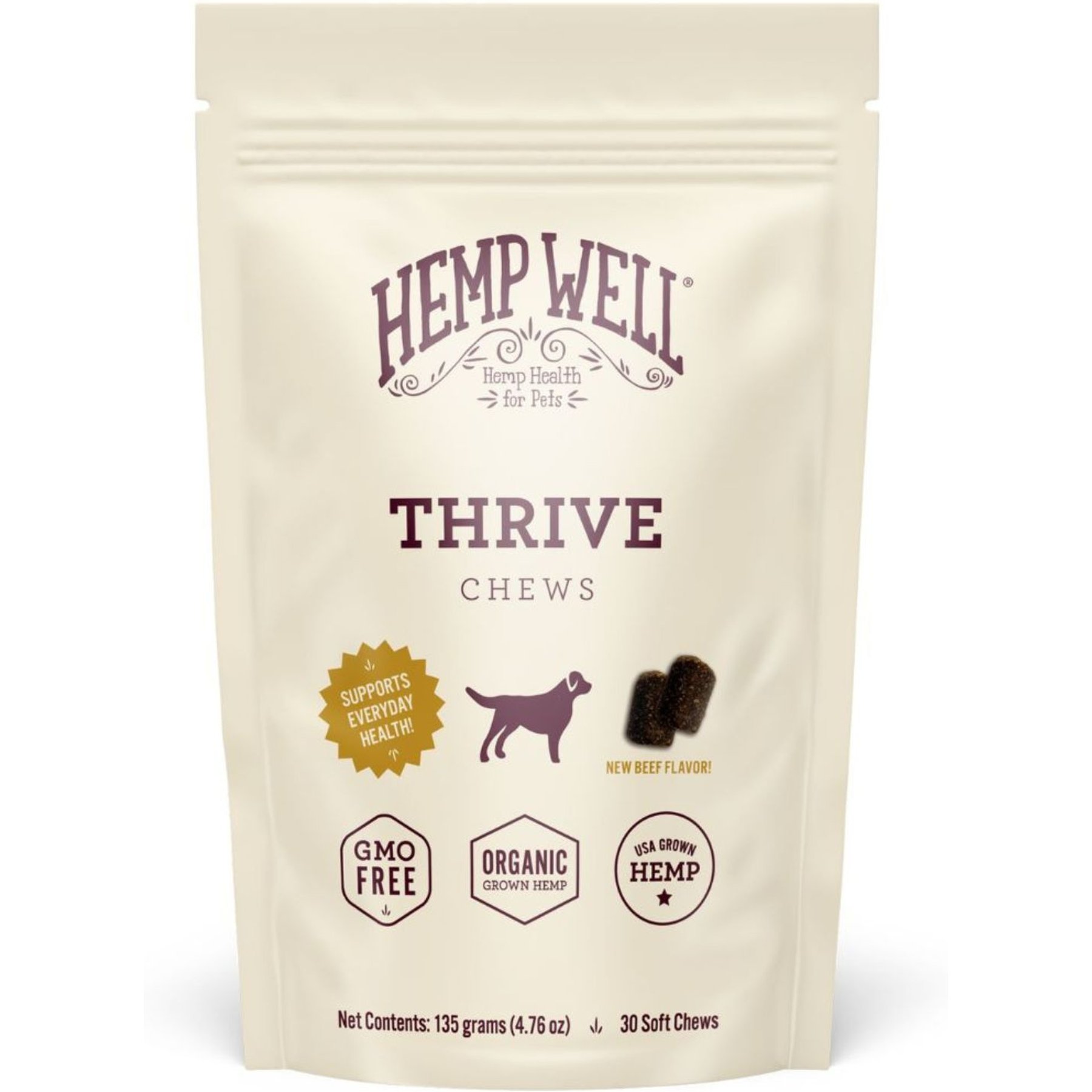 Hemp Well Hemp Thrive Soft Chew Dog Supplement, 30 count