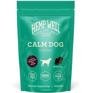 Hemp Well Calm Dog Anxiety Relief Soft Chew Dog Supplement, 30 count