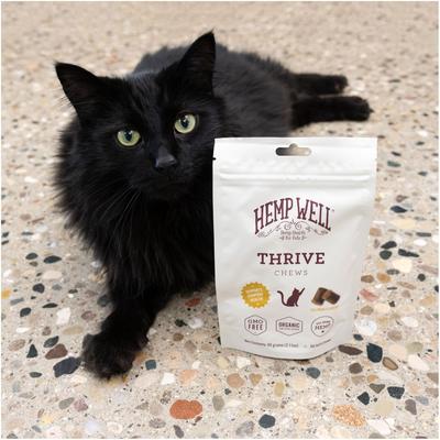 Show full view: Hemp Well Thrive Skin & Coat Soft Chew Supplement for Cats, 60 count slide 8 of 10