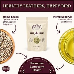 Hemp Well Bird Hemp Hearts Bird Supplement, 8-oz bag slide 2 of 7