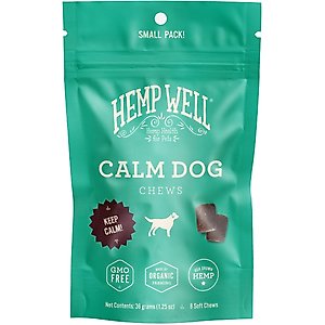 Hemp Well Calm Dog Anxiety Relief Soft Chew Dog Supplement, 8 count