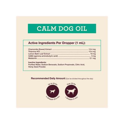 Show full view: Hemp Well Calm Dog Oil Anxiety Relief Liquid Dog Supplement, 2-fl oz bottle slide 4 of 9