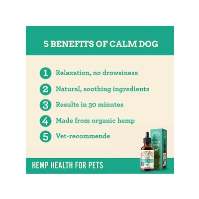 Show full view: Hemp Well Calm Dog Oil Anxiety Relief Liquid Dog Supplement, 2-fl oz bottle slide 6 of 9
