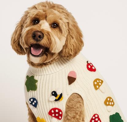 Show full view: Found My Animal Fall Leaves Dog Sweater, X-Small slide 6 of 8