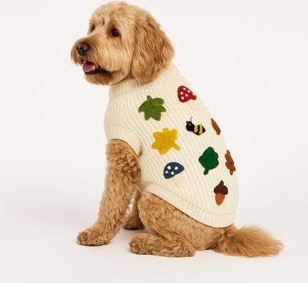 Show full view: Found My Animal Fall Leaves Dog Sweater, X-Small slide 7 of 8