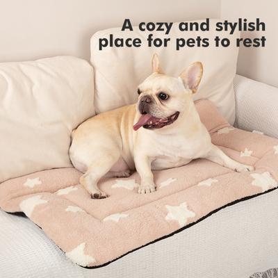 Show full view: Mora Pets Cozy Star Print Non-Slip Dog & Cat Pad, Pink, 22-in slide 8 of 11