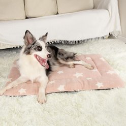 Mora Pets Cozy Star Print Non-Slip Dog & Cat Pad, Pink, 22-in slide 2 of 9