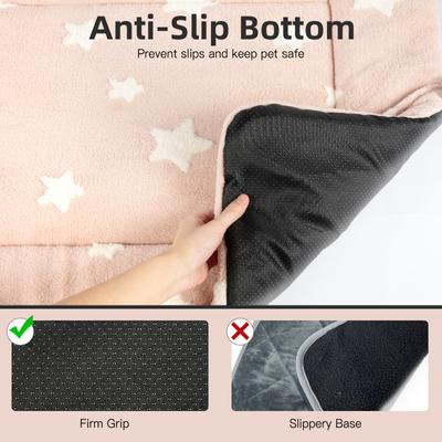 Show full view: Mora Pets Cozy Star Print Non-Slip Dog & Cat Pad, Pink, 22-in slide 4 of 11
