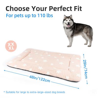 Show full view: Mora Pets Cozy Star Print Non-Slip Dog & Cat Pad, Pink, 48-in slide 7 of 12