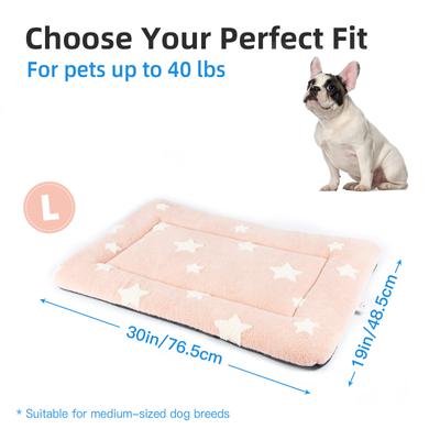 Show full view: Mora Pets Cozy Star Print Non-Slip Dog & Cat Pad, Pink, 30-in slide 7 of 12