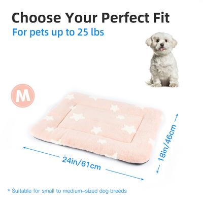 Show full view: Mora Pets Cozy Star Print Non-Slip Dog & Cat Pad, Pink, 24-in slide 7 of 12
