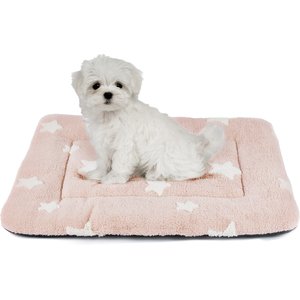 Mora Pets Cozy Star Print Non-Slip Dog & Cat Pad, Pink, 24-in