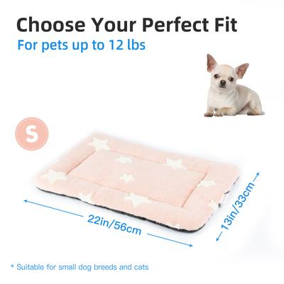 Show full view: Mora Pets Cozy Star Print Non-Slip Dog & Cat Pad, Pink, 22-in slide 6 of 11