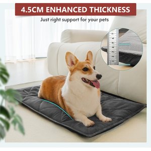 Mora Pets Self-Warming Pet Bed with Removable Cover, Grey, Small
