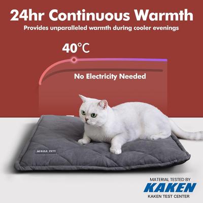 Show full view: Mora Pets Self-Warming Pet Bed with Removable Cover, Grey, Medium slide 3 of 11