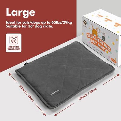 Show full view: Mora Pets Self-Warming Pet Bed with Removable Cover, Grey, Large slide 5 of 11