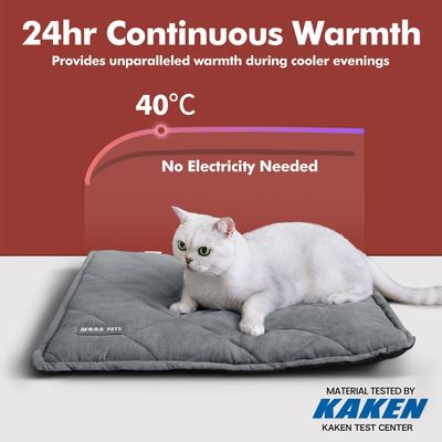 Show full view: Mora Pets Self-Warming Pet Bed with Removable Cover, Grey, Large slide 3 of 11