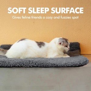 Mora Pets Self-Warming Cat Bed with Removable Cover, Dark Grey, Small